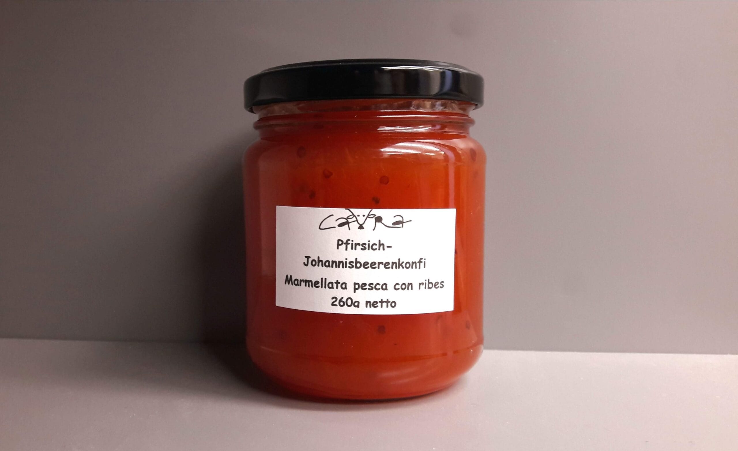 Pfirsich-Johannisbeerenkonfi